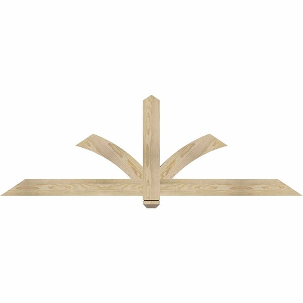 Ekena Millwork Redmond Rough Sawn Timber Gable Bracket, Douglas Fir, 72"W x 24"H x 2"D x 4"F, 8/12 Pitch GBW072X24X0204RED00RDF - main
